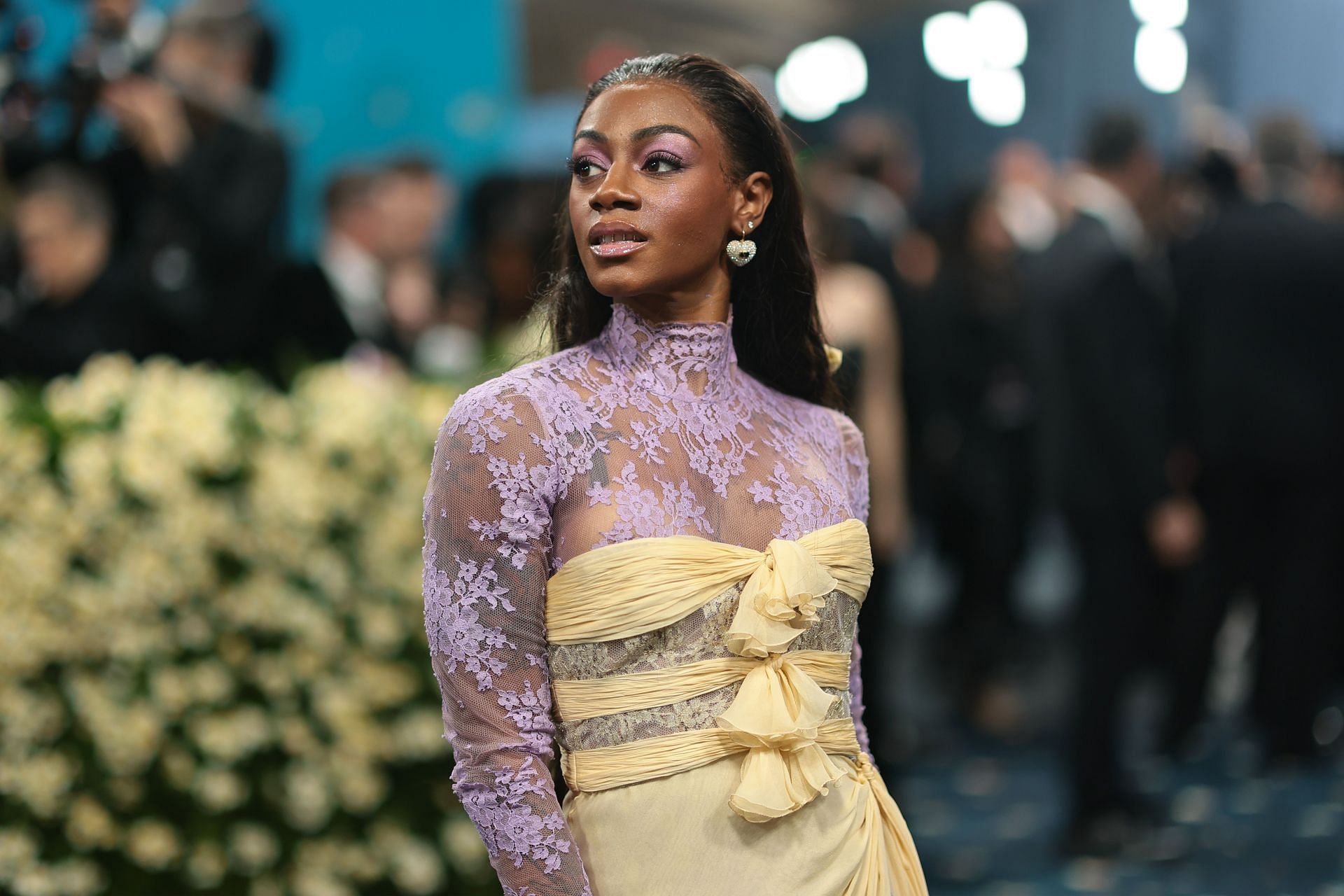 Sha'Carri Richardson at The 2025 Met Gala Celebrating "Superfine: Tailoring Black Style" - Arrivals - Source: Getty